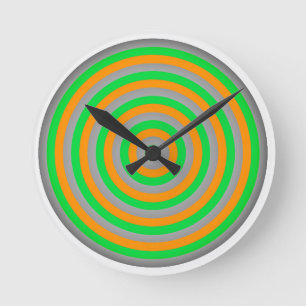 Anpassbare Farbkonzentrische Circle-Design Runde Wanduhr