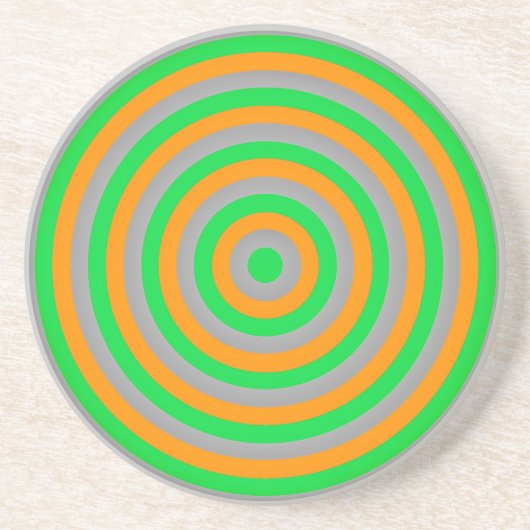 Anpassbare Farbkonzentrische Circle-Design Untersetzer (Vorne)