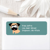 Anpassbare Fawn Mops (Sit)-Rücksendeadressen-Aufkl (Insitu)