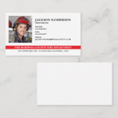 Anpassbare Feuerwehr-Feuerwehren-Foto Visitenkarte (Vorne/Hinten)