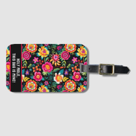 Anpassbare Fiesta Floral Extravaganza Gepäckanhänger