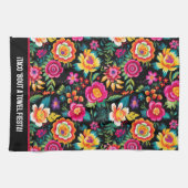 Anpassbare Fiesta Floral Extravaganza Geschirrtuch (Horizontal)