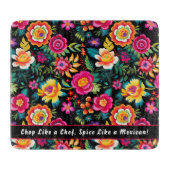 Anpassbare Fiesta Floral Extravaganza Schneidebrett (Vorderseite)