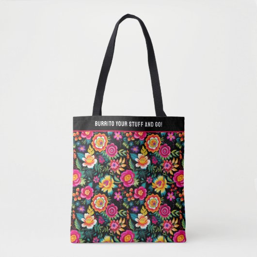 Anpassbare Fiesta Floral Extravaganza Tasche (Vorderseite)