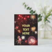 Anpassbare Fireworks Postkarte (Stehend Vorderseite)