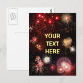 Anpassbare Fireworks Postkarte (Vorne/Hinten)