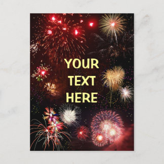Anpassbare Fireworks Postkarte