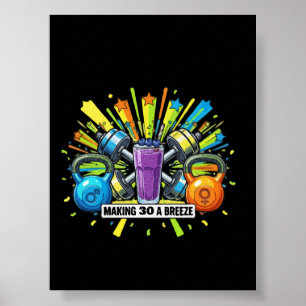 Anpassbare Fitness-Smoothie-Feier Poster