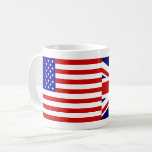 Anpassbare Flagge der Vereinigten Staaten & Flagge Kaffeetasse