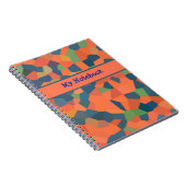 Anpassbare Flammen-, Navy-, Green Spiral-Notebook Notizblock (Rechte Seite)