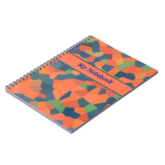 Anpassbare Flammen-, Navy-, Green Spiral-Notebook Notizblock (Linke Seite)