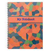 Anpassbare Flammen-, Navy-, Green Spiral-Notebook Notizblock (Vorderseite)