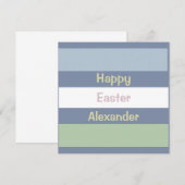 Anpassbare Flatkarte für den glücklichen Ostertext (Vorne/Hinten)