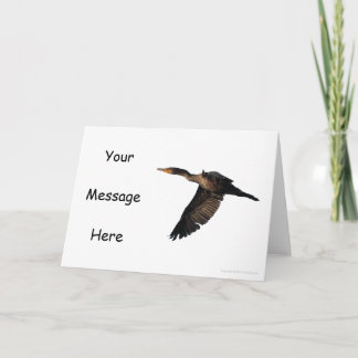Anpassbare flatmende Kormoran 1 Grußkarte Karte