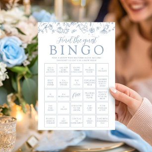 Anpassbare Florale Bingo-Spielkarte Einladung