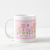 Anpassbare Florale Herzen Muttertag Kaffeetasse (Links)