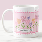 Anpassbare Florale Herzen Muttertag Kaffeetasse