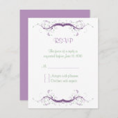 Anpassbare florale RSVP-Karte RSVP Karte (Vorne/Hinten)