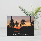 Anpassbare Florida-Sonnenuntergangskarte (Stehend Vorderseite)