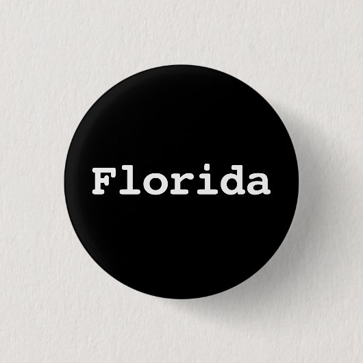 Anpassbare Florida-Typografie Button (Vorderseite)
