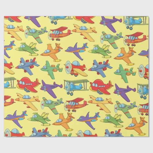 Anpassbare Flugzeuge Geschenkpapier (Flach)