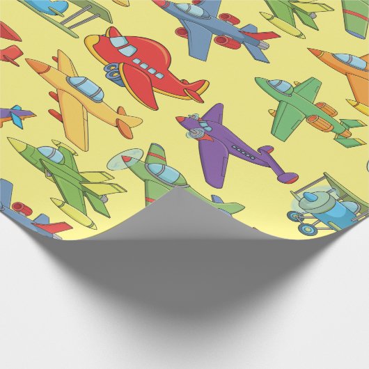 Anpassbare Flugzeuge Geschenkpapier (Ecke)