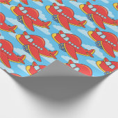 Anpassbare Flugzeuge und Wolken Geschenkpapier (Ecke)