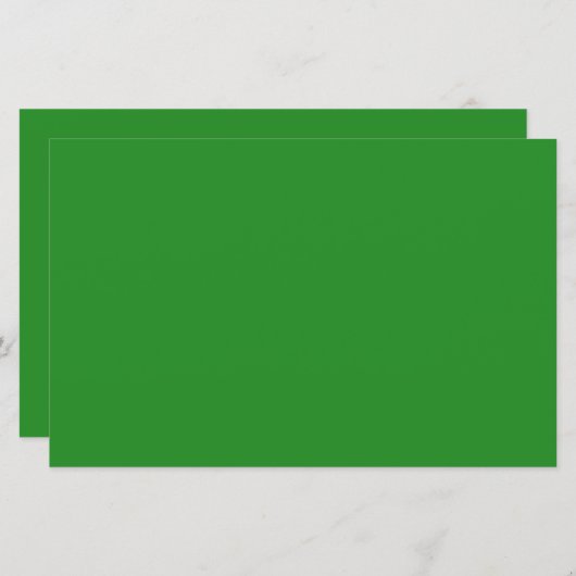 Anpassbare Forest Green Paper Sheet (Vorne/Hinten)