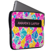 Anpassbare Formen und Linien in lebendiger Farbe Laptopschutzhülle (Vorne Rechts)