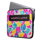 Anpassbare Formen und Linien in lebendiger Farbe Laptopschutzhülle (Vorderseite Links)