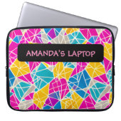 Anpassbare Formen und Linien in lebendiger Farbe Laptopschutzhülle (Vorderseite)