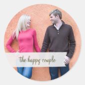 Anpassbare Foto-Aufkleber Runder Aufkleber (Vorderseite)