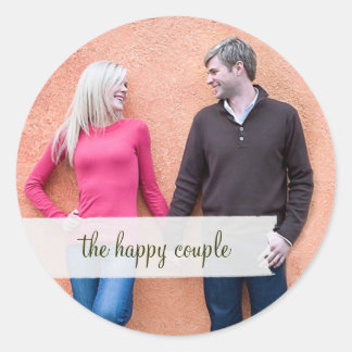 Anpassbare Foto-Aufkleber Runder Aufkleber