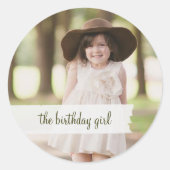 Anpassbare Foto-Aufkleber Runder Aufkleber (Vorderseite)