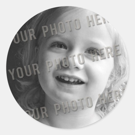 Anpassbare Foto-Aufkleber Runder Aufkleber (Vorderseite)