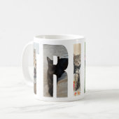 Anpassbare Foto-Buchstabenrahmen "TRIBE"-Liebe Kaffeetasse (Vorderseite Links)