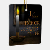 Anpassbare Foto Ehre meine Organspendertransplanta Keramikornament (Rechts)
