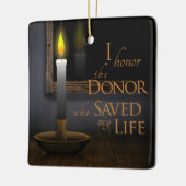 Anpassbare Foto Ehre meine Organspendertransplanta Keramikornament (Links)