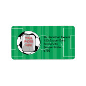Anpassbare Foto-Fußball-Adressetiketten Adressaufkleber (Vorne)