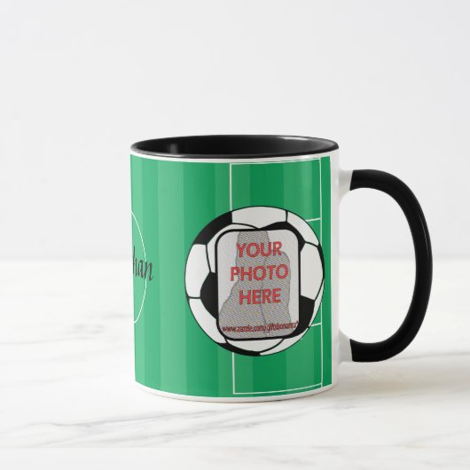Anpassbare Foto-Fußball Tasse (Rechts)