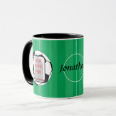Anpassbare Foto-Fußball Tasse (Vorderseite Links)
