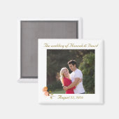 Anpassbare Foto-Gastgeschenk Hochzeit Magnet (Vorderseite/Rückseite)