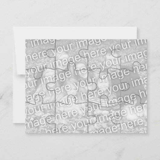 Anpassbare Foto "Mock" Puzzle Card-12 Stücke (Vorderseite)