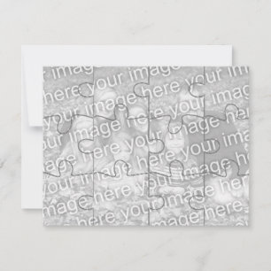 Anpassbare Foto "Mock" Puzzle Card-12 Stücke