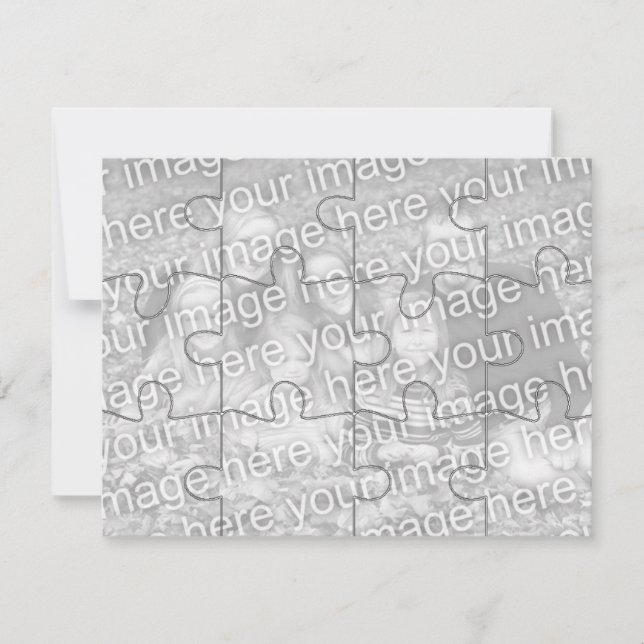 Anpassbare Foto "Mock" Puzzle Card-12 Stücke (Vorderseite)