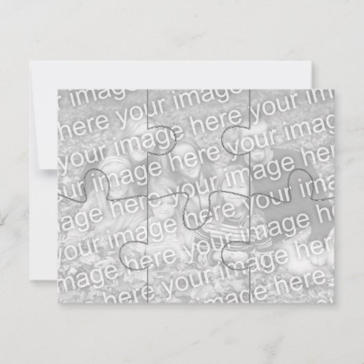 Anpassbare Foto "Mock" Puzzle Card-6 Stücke (Vorderseite)