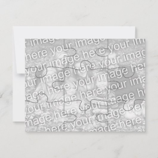 Anpassbare Foto "Mock" Puzzle Card-9 Stücke (Vorderseite)