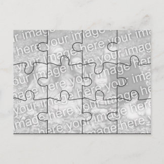 Anpassbare Foto-MOCK-Puzzle-Postkarte Postkarte