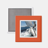 Anpassbare Foto-Rahmen-Dunkelorangefarben Magnet (Vorderseite/Rückseite)