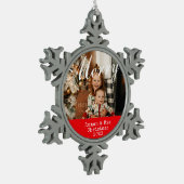 Anpassbare Foto Snowflake Gerahmte Ornamente (Links)